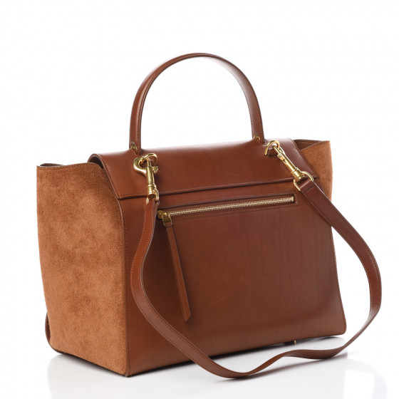 CELINE Suede Calfskin Mini Belt Bag Tan 401798 | FASHIONPHILE