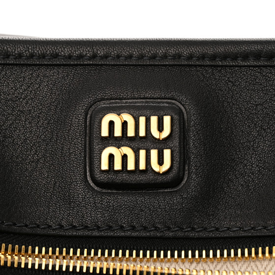 【関税&送料込】Miu Miu Black Nappa Leather Aventure Shoppin Black Aventure Nappa Leather Bag | Miu Miu