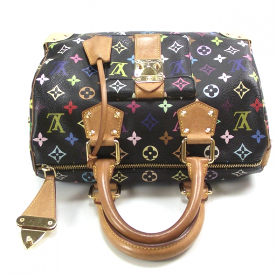 LOUIS VUITTON Monogram Multicolor Speedy 30 Black 28843