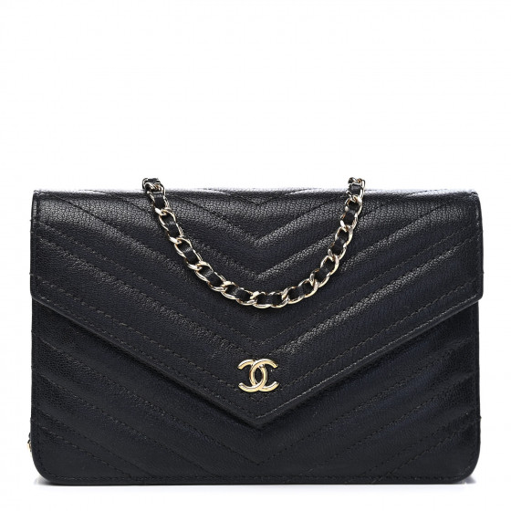 アクセサリー Back Channel, wallet chain CHANEL Goatskin Chevron Quilted Statement Wallet On Chain