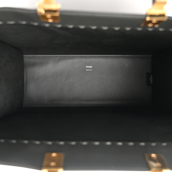 FENDI Vitello King Plexiglass Elaphe Python Print Logo