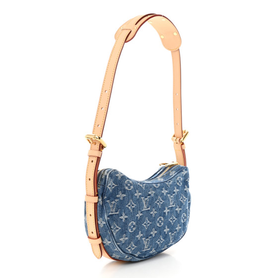 LOUIS VUITTON Monogram Denim Croissant MM Blue 1429937