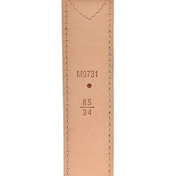 Louis Vuitton ベルト　85/34 Louis Vuitton Ceinture Carre Damier Ebene Belt 85/34 Made in
