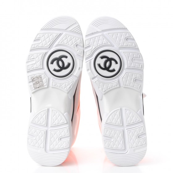 CHANEL Suede Calfskin Lambskin Neoprene High Top CC Sneakers