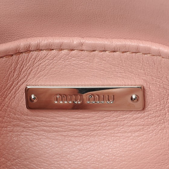 MIU MIU Nappa Patch Pearl Shoulder Bag Orchidea 245749