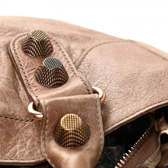 美品！BALENCIAGA GIANT CITY 大容量ユニセックス！ Balenciaga Cyclamen Lambskin Leather Giant 21 Silver