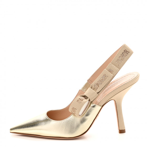 CHRISTIAN DIOR Laminated Lambskin Ribbon Crystal J'Adior