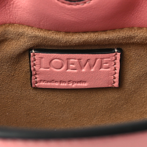 LOEWE Calfskin Nano Flamenco Knot Clutch Warm Blossom