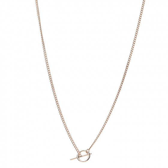 HERMES 18K Rose Gold PM Echappee Necklace SH 597996