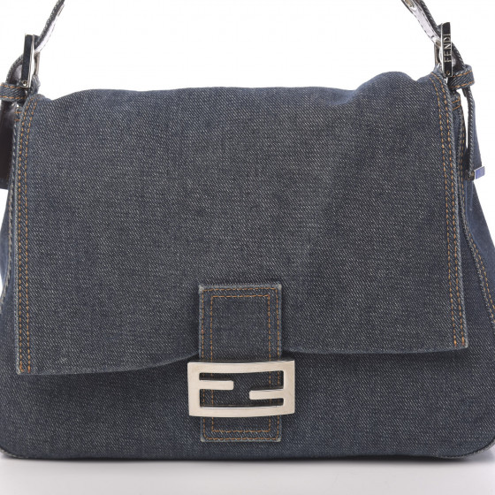 バッグ Fendi mamma baguette denim bag FENDI Mamma Baguette Blue Denim Bag – HIVE PRELOVED