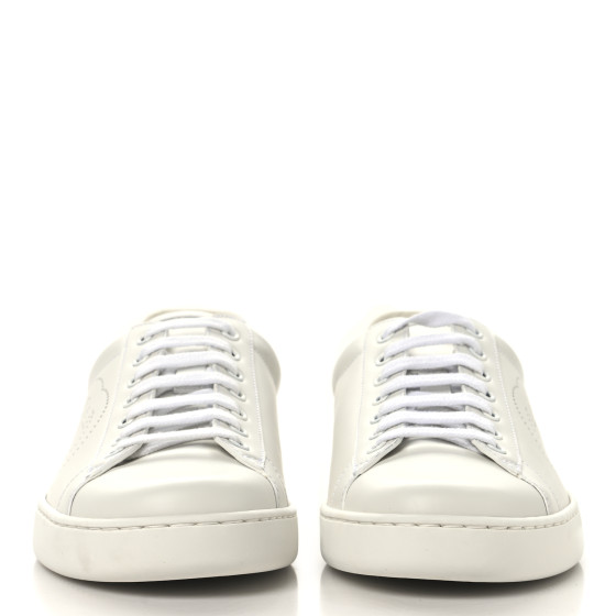 GUCCI Calfskin Interlocking G Perforated Mens Ace Sneakers 8