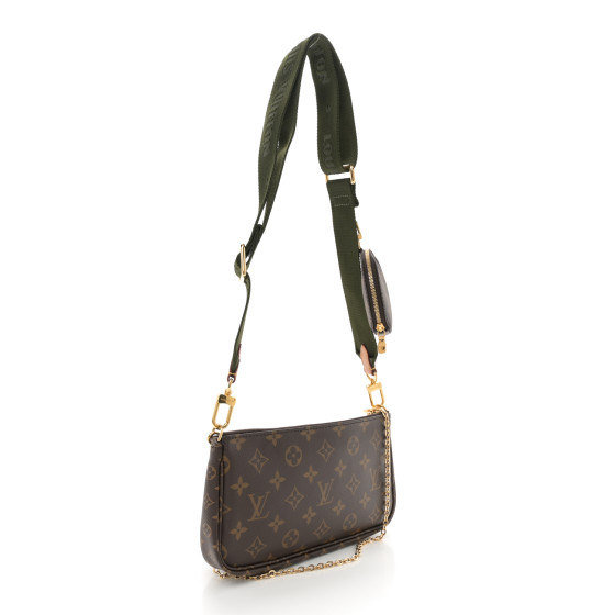 Louis Vuitton カーキ スライドサンダル 38 ルイヴィトン LOUIS VUITTON マイアミライン モノグラム