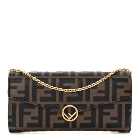 FENDI Vitello Soft F is Fendi Bi-Color FF 1974 Embossed