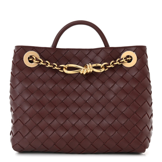 BOTTEGA VENETA Nappa Intrecciato Small Andiamo With Chain