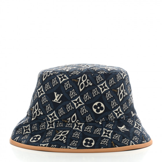 LOUIS VUITTON Jacquard Since 1854 Bucket Hat S Blue 894049