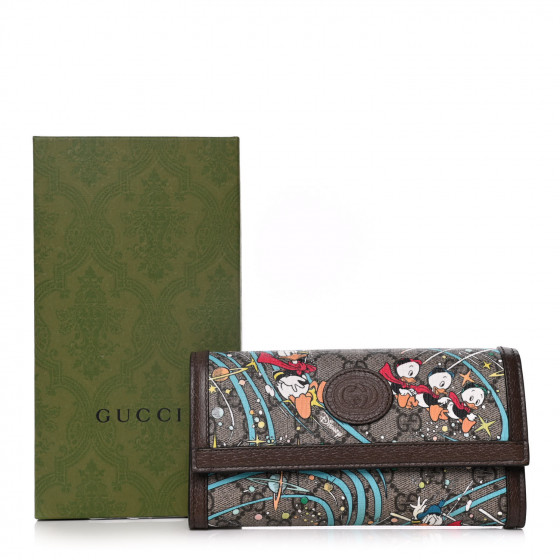 GUCCI X DISNEY GG Supreme Monogram Donald Duck Interlocking
