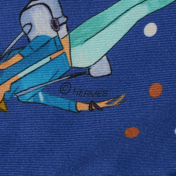 エルメス カレ70 LES PARISIENNES DE KIRAZ スカーフ HERMES Silk Les Parisiennes De Kiraz Scarf 70 Indigo