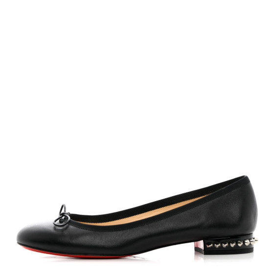 Christian Louboutin FLAT NAPPA 36 美品 CHRISTIAN LOUBOUTIN Shiny Nappa La Massine Flats 38 Black