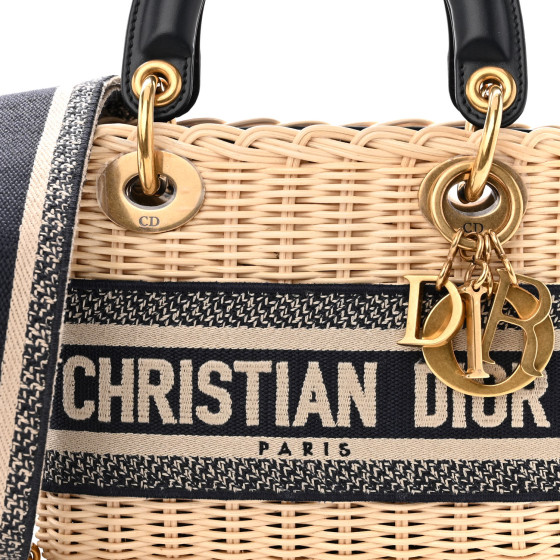 【関税込み】Dior Mini Lady Dior Wicker Bag Mini Lady Dior Wicker and Oblique Canvas – REDELUXE