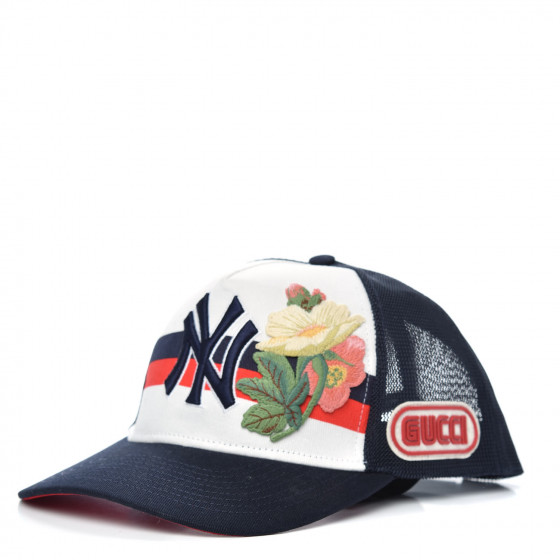 GUCCI X SEGA Cotton NY Yankees Baseball Hat 55-59 Navy