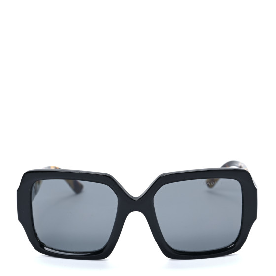 PRADA Oversized Monochrome Sunglasses SPR 21X Black Tortoise