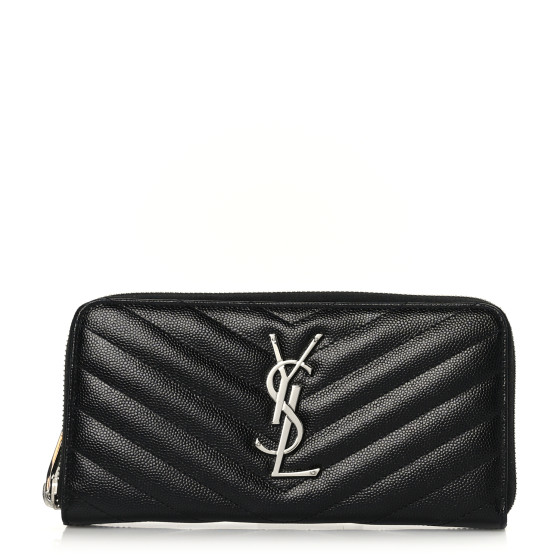 saint laurent zip wallet