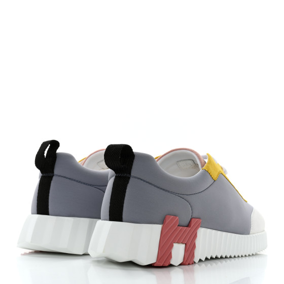 ジュン HERMES Technical Canvas Suede Goatskin Bouncing Sneakers
