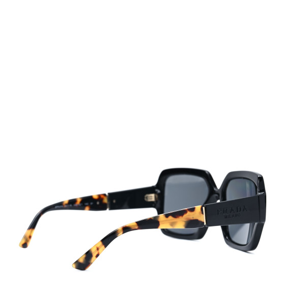 PRADA Oversized Monochrome Sunglasses SPR 21X Black Tortoise
