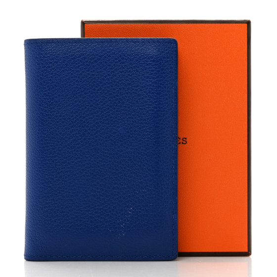 HERMES Evercolor MC² Euclide 4CC Jungle Card Holder Bleu
