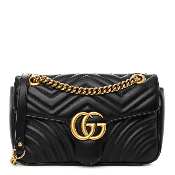 Gg marmont small shoulder best sale bag black