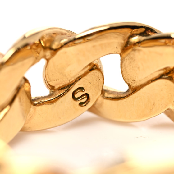 Christian Dior Danseuse Etoile Ring CD Logo Chain Gold
