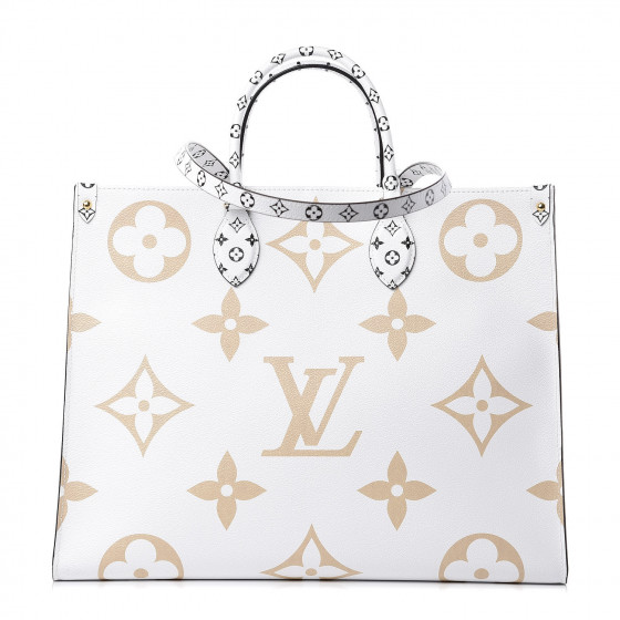 LOUIS VUITTON Monogram Giant Onthego GM Kaki Beige 389468