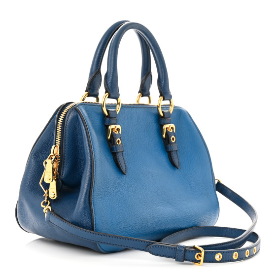★OROGEE★PUNTA PERDIZ MINI TEQUILA BAG★Blue★韓国★大人気 MIU MIU Goatskin Madras Bi-Color Bowling Bag Cobalto Marea