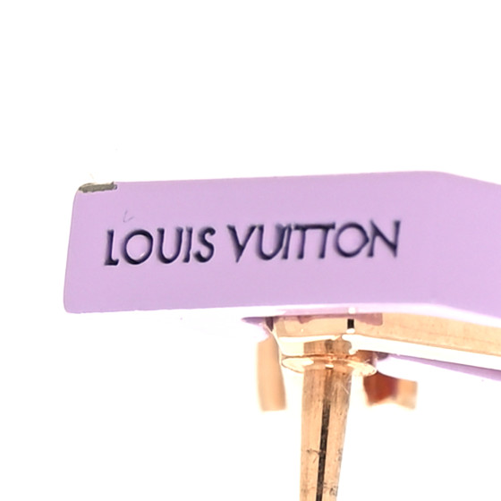 LOUIS VUITTON Crystal LV Iconic Sweety Earrings Lilac