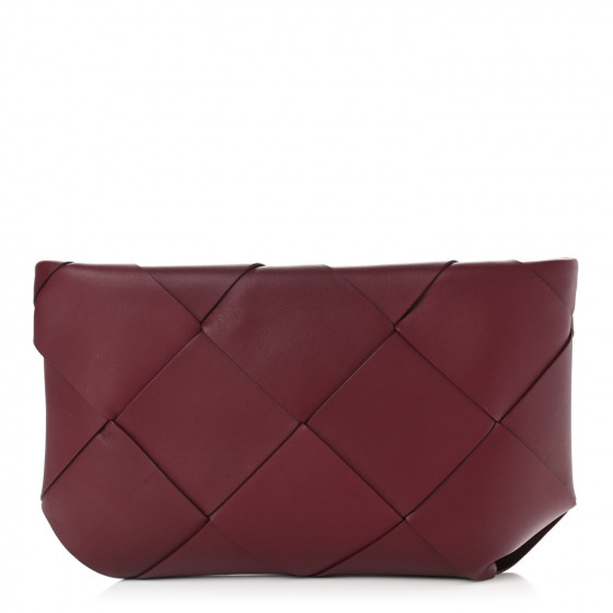クラッチバッグ BOTTEGA VENETA  clutch in woven nappa BOTTEGA VENETA Woven Nappa Clutch Red 925192 | FASHIONPHILE