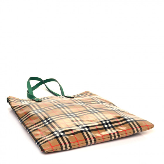 BURBERRY Coated Canvas Vintage Check Shopper Tote 884656