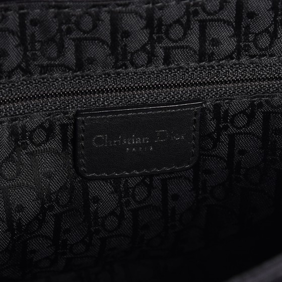 CHRISTIAN DIOR Silk Jersey Crystal Hardcore Clutch Black