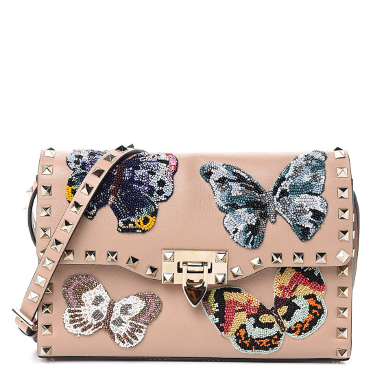 【関税&送料込】Valentino Garavani `Butterfly Embroideries` VALENTINO Garavani White Cotton Butterfly Embroidered T