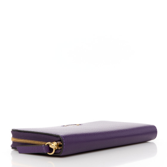 MULBERRY Small Classic Grain Zip Around Long Wallet Amethyst