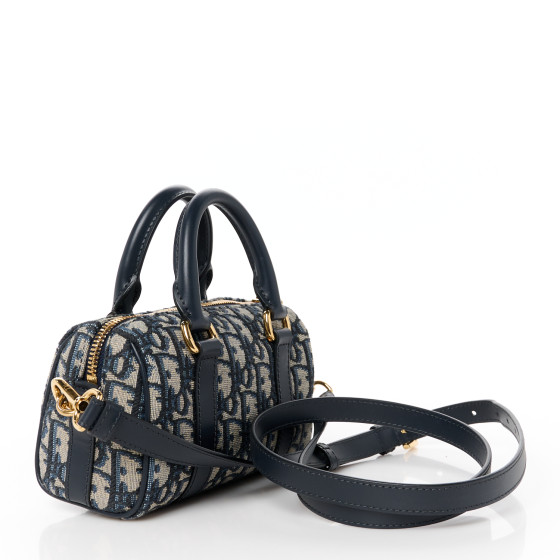 CHRISTIAN DIOR Oblique Nano Groove 17 Bag Blue 1543213