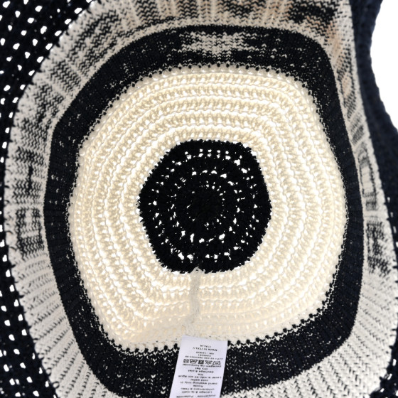 CHRISTIAN DIOR Cotton Blend Knitted D-Tulipe Cloche Hat M