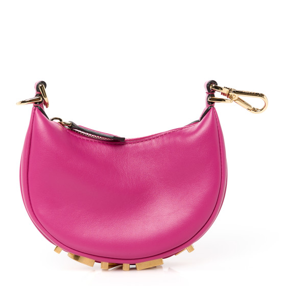 FENDI Vitello Grace New Matte Nano Fendigraphy Hobo Charm