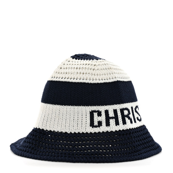 Dior D-TULIPE クロシュハット CHRISTIAN DIOR Cotton Blend Knitted D-Tulipe Cloche Hat M