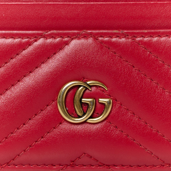 ★Gucci GG Marmont Card Case Red★ GG Marmont small wallet in Rosso Ancora red leather | GUCCI® US