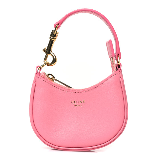 【CELINE 】　レザー ハンドバッグ　ミルキーピンク CELINE Smooth Calfskin Micro Ava Shoulder Bag Pink 1555280