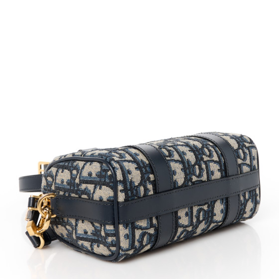 CHRISTIAN DIOR Oblique Nano Groove 17 Bag Blue 1543213