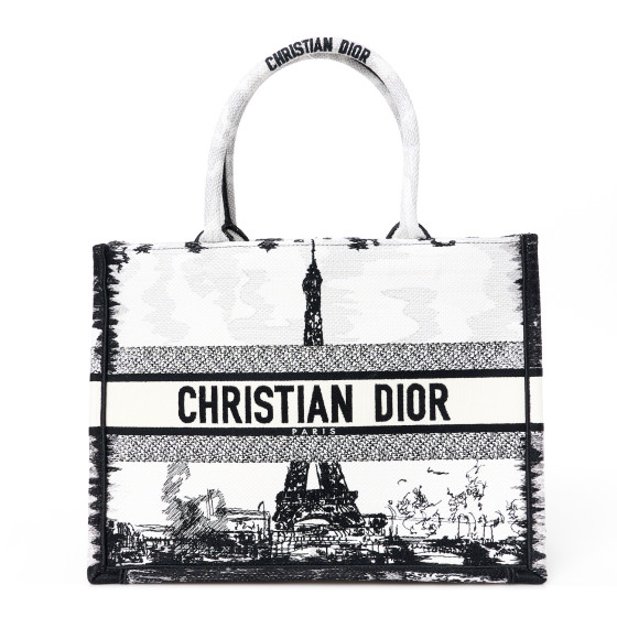 MISS DIOR BOOK TOTE ミディアム ブラック x ホワイト Dior Large Dior Book Tote M1286ZEZD_M993 – BORDER-GARA
