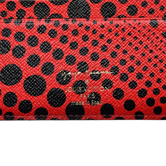 LOUIS VUITTON Monogram Kusama Waves Insolite Wallet Red