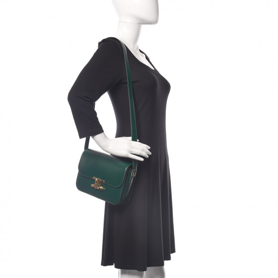 CELINE Shiny Calfskin Medium Triomphe Amazone 411068