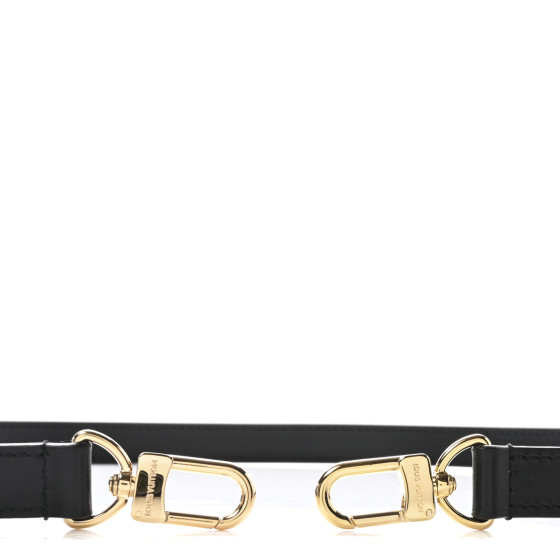 LOUIS VUITTON Calfskin 16mm Adjustable Shoulder Strap Black